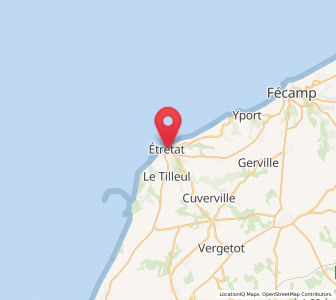 Map of Étretat, Normandy