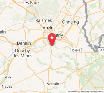 Map of Famars, Hauts-de-France