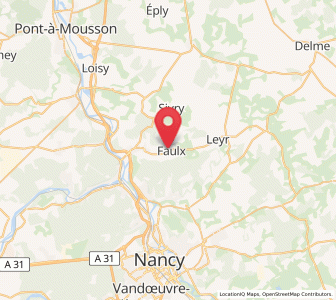 Map of Faulx, Grand Est