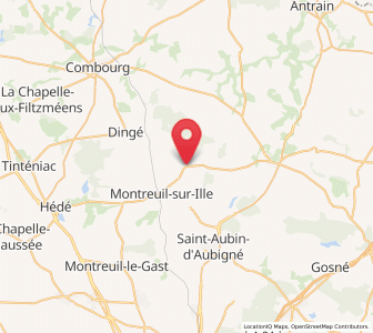 Map of Feins, Brittany