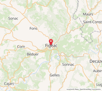Map of Figeac, Occitanie