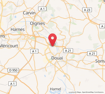 Map of Flers-en-Escrebieux, Hauts-de-France