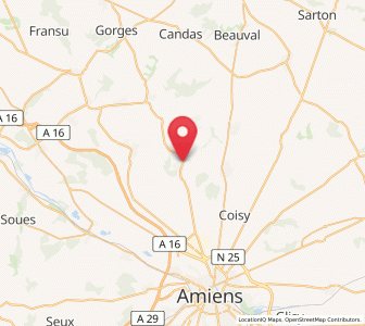 Map of Flesselles, Hauts-de-France