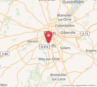 Map of Fleury-sur-Orne, Normandy