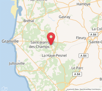 Map of Folligny, Normandy
