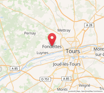 Map of Fondettes, Centre