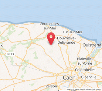 Map of Fontaine-Henry, Normandy