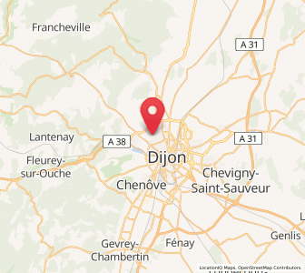 Map of Fontaine-lès-Dijon, Bourgogne-Franche-Comté