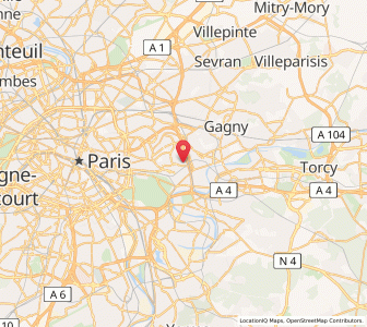 Map of Fontenay-sous-Bois, Île-de-France