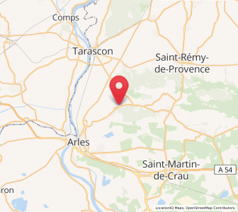 Map of Fontvieille, Provence-Alpes-Côte d'Azur