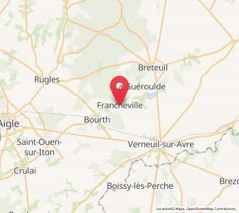 Map of Francheville, Normandy