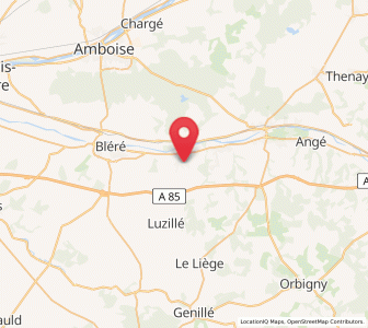 Map of Francueil, Centre