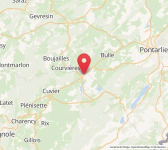 Map of Frasne, Bourgogne-Franche-Comté