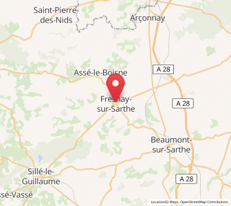 Map of Fresnay-sur-Sarthe, Pays de la Loire