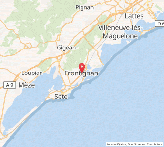 Map of Frontignan, Occitanie