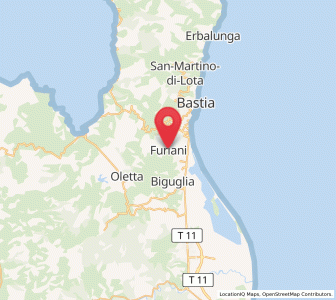 Map of Furiani, Corsica