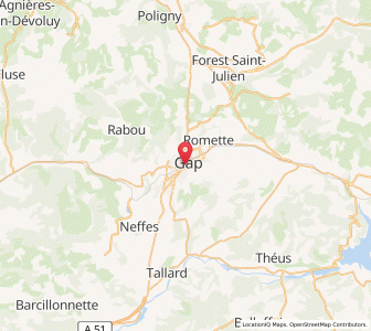 Map of Gap, Provence-Alpes-Côte d'Azur