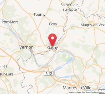Map of Gasny, Normandy