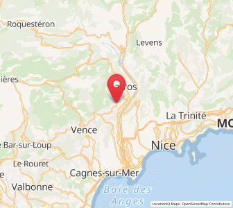 Map of Gattières, Provence-Alpes-Côte d'Azur