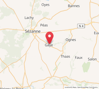 Map of Gaye, Grand Est