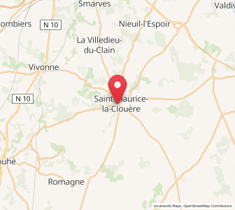 Map of Gençay, Nouvelle-Aquitaine