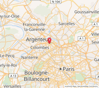 Map of Gennevilliers, Île-de-France