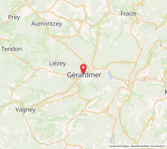 Map of Gérardmer, Grand Est