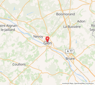 Map of Gien, Centre