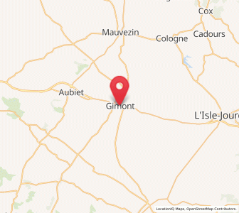 Map of Gimont, Occitanie