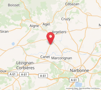 Map of Ginestas, Occitanie