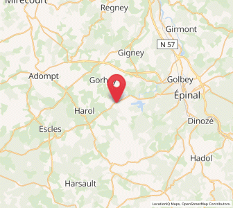 Map of Girancourt, Grand Est