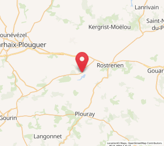Map of Glomel, Brittany