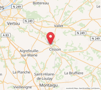 Map of Gorges, Pays de la Loire