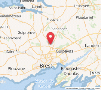 Map of Gouesnou, Brittany