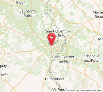 Map of Gournay-en-Bray, Normandy