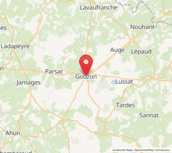 Map of Gouzon, Nouvelle-Aquitaine