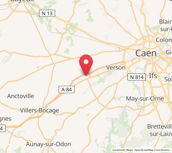 Map of Grainville-sur-Odon, Normandy