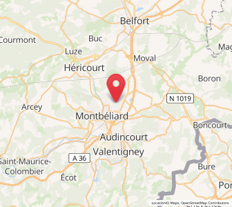 Map of Grand-Charmont, Bourgogne-Franche-Comté