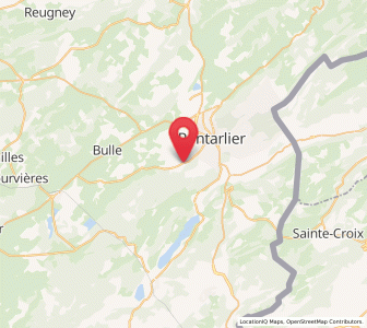 Map of Granges-Narboz, Bourgogne-Franche-Comté