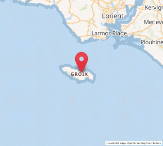 Map of Groix, Brittany
