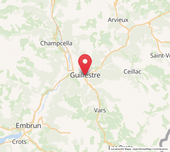 Map of Guillestre, Provence-Alpes-Côte d'Azur