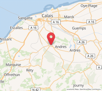 Map of Guînes, Hauts-de-France