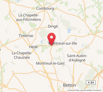 Map of Guipel, Brittany