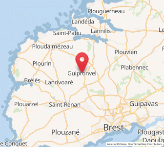 Map of Guipronvel, Brittany
