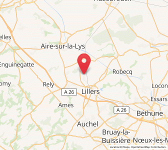 Map of Ham-en-Artois, Hauts-de-France