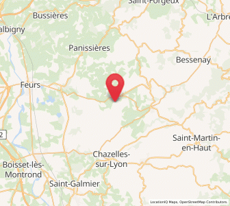Map of Haute-Rivoire, Auvergne-Rhône-Alpes