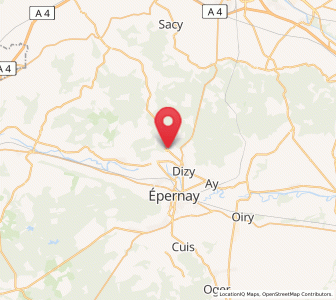 Map of Hautvillers, Grand Est