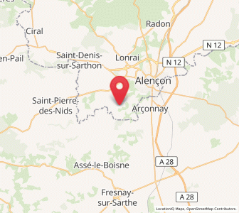 Map of Héloup, Normandy