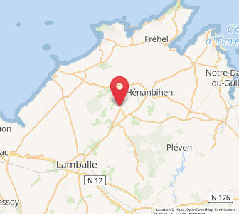 Map of Hénansal, Brittany