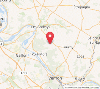 Map of Hennezis, Normandy